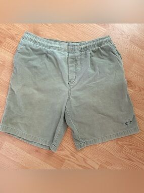Vintage Zeppelin Corduroy Shorts Mens 33 Tan Elastic Waist 90s Skater